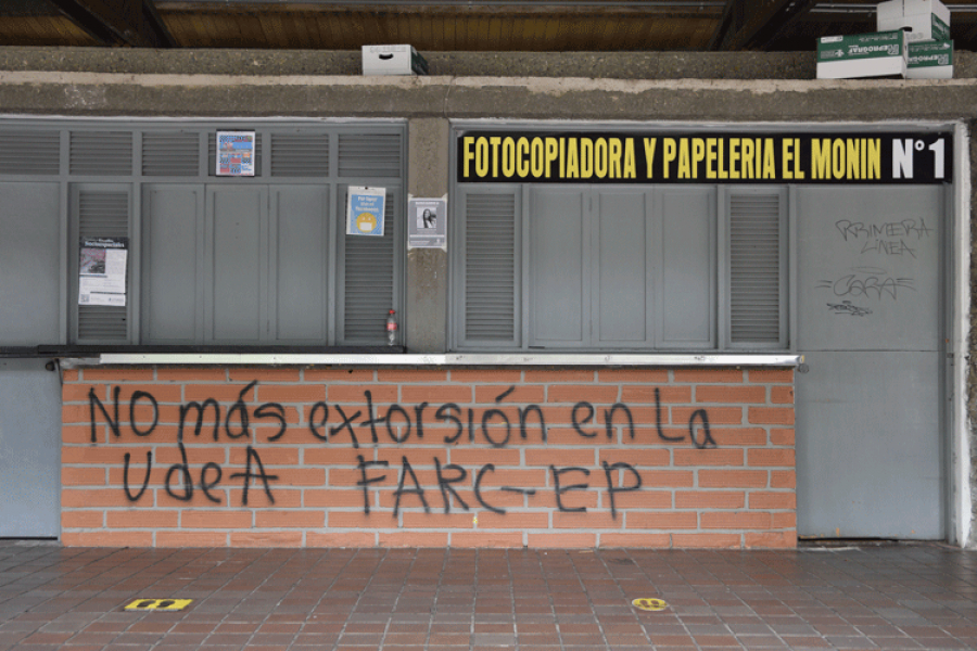 La disputa que describen las paredes de la Universidad de Antioquia