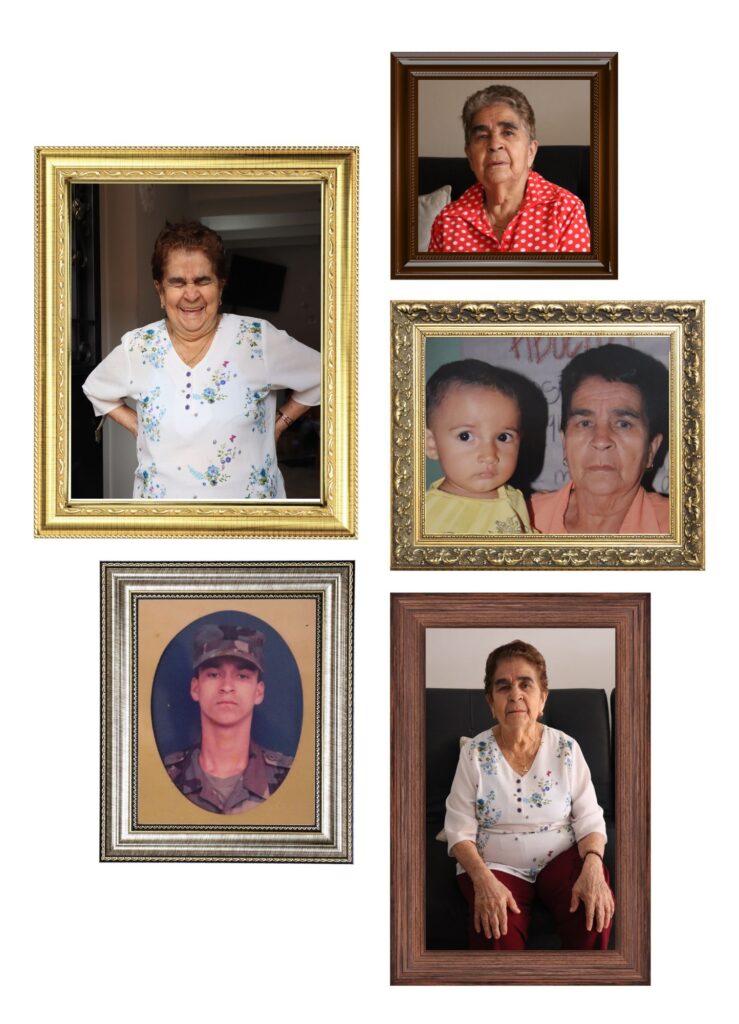 Collage de Rosa Duque, una mujer que se casó siendo menor de edad.