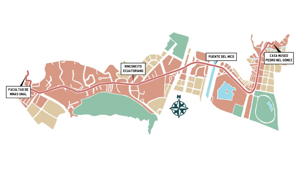 Mapa del recorrido de Aranjuez a Robledo