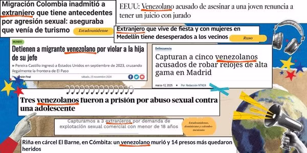 Collage con titulares de medios de comunicación