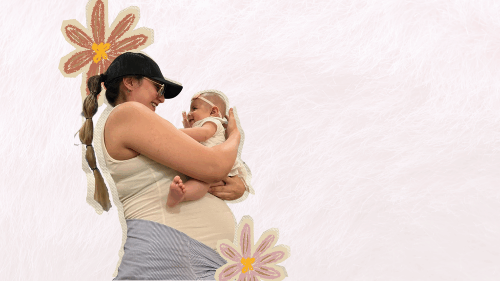 La bebé que carga Valentina es Mía, su sobrina. Para el momento de esta foto, Amara aún no había nacido. Collage: Sofía Parra Álvarez.
