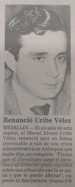 Renuncia Uribe